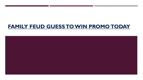 family feud guess to win promo today|The Untold Truth Of Family Feud .